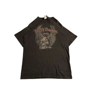 Vintage Harley Davidson Illinois "Serving Chicago" Graphic Grunge Biker T-Shirt!